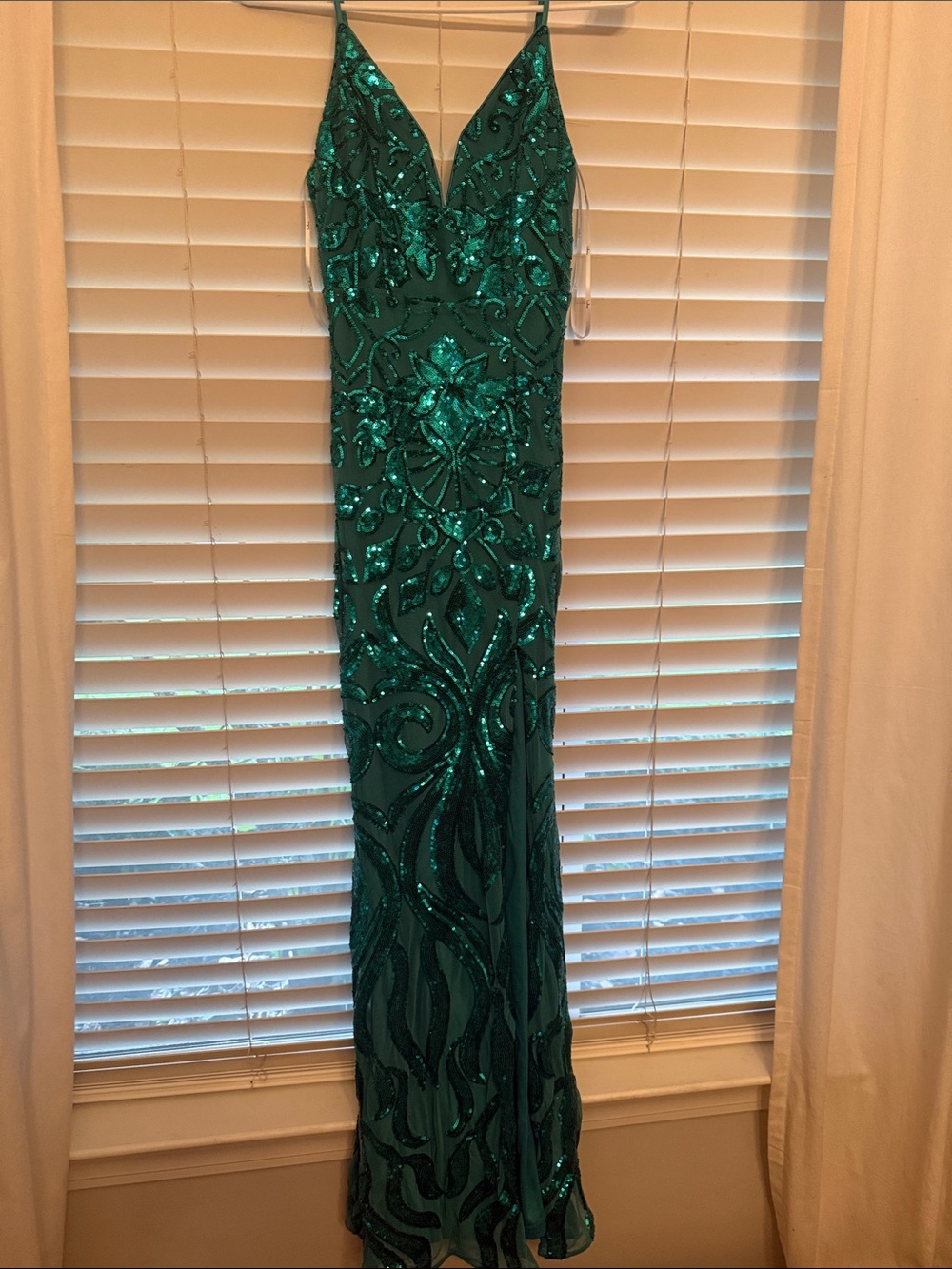 Lulus Made for Magic Teal Green Sequin Mermaid Maxi Dress XS